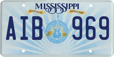 MS license plate AIB969