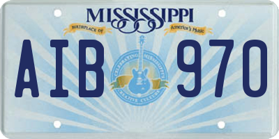 MS license plate AIB970