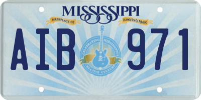 MS license plate AIB971