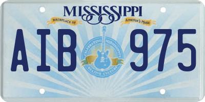 MS license plate AIB975