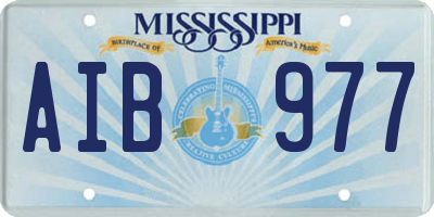 MS license plate AIB977