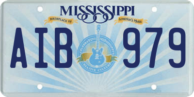 MS license plate AIB979