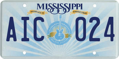 MS license plate AIC024