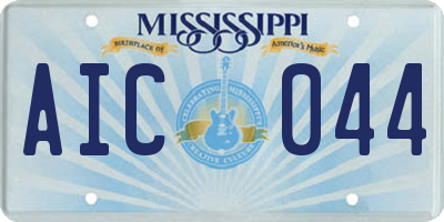 MS license plate AIC044