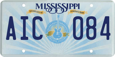 MS license plate AIC084