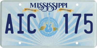 MS license plate AIC175