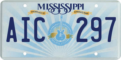 MS license plate AIC297