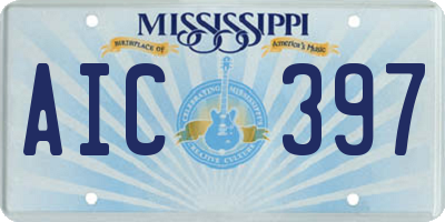 MS license plate AIC397