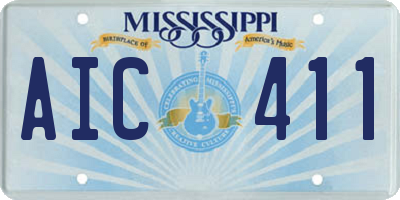 MS license plate AIC411
