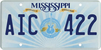MS license plate AIC422