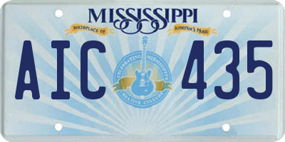 MS license plate AIC435