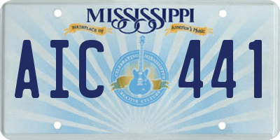 MS license plate AIC441