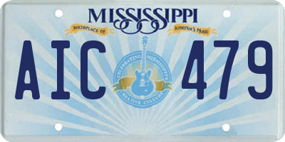 MS license plate AIC479