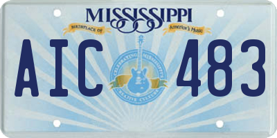MS license plate AIC483