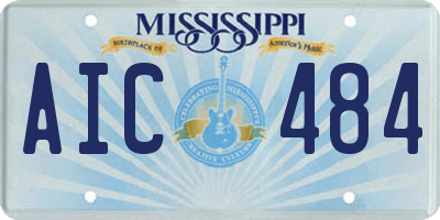 MS license plate AIC484