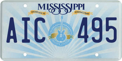MS license plate AIC495