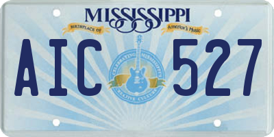 MS license plate AIC527