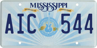 MS license plate AIC544