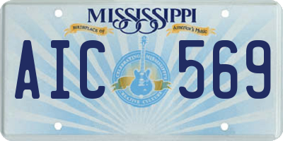 MS license plate AIC569