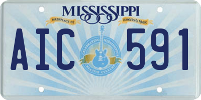 MS license plate AIC591