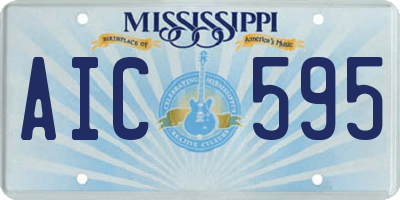 MS license plate AIC595