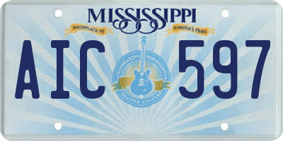 MS license plate AIC597