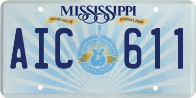MS license plate AIC611