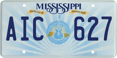 MS license plate AIC627
