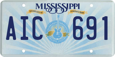MS license plate AIC691