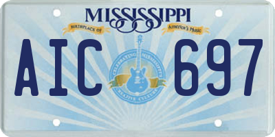 MS license plate AIC697