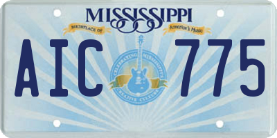 MS license plate AIC775