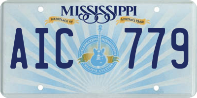 MS license plate AIC779