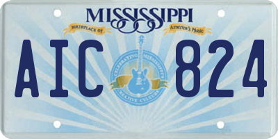 MS license plate AIC824