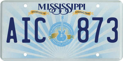MS license plate AIC873