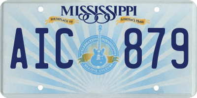 MS license plate AIC879