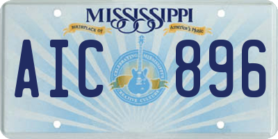 MS license plate AIC896