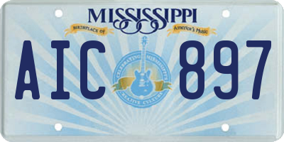 MS license plate AIC897