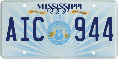 MS license plate AIC944