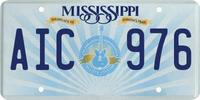 MS license plate AIC976