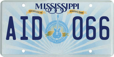 MS license plate AID066
