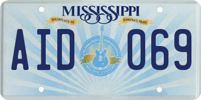 MS license plate AID069