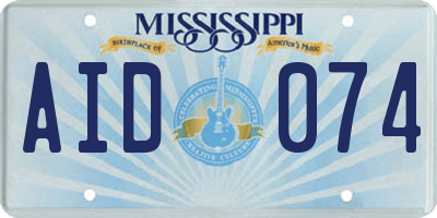 MS license plate AID074