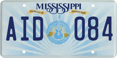 MS license plate AID084