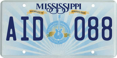 MS license plate AID088