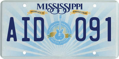MS license plate AID091