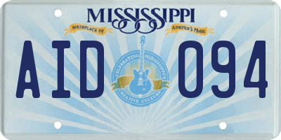 MS license plate AID094