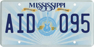 MS license plate AID095