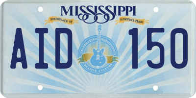 MS license plate AID150