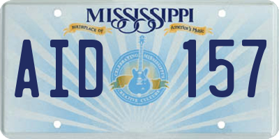 MS license plate AID157