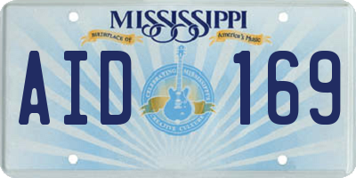 MS license plate AID169